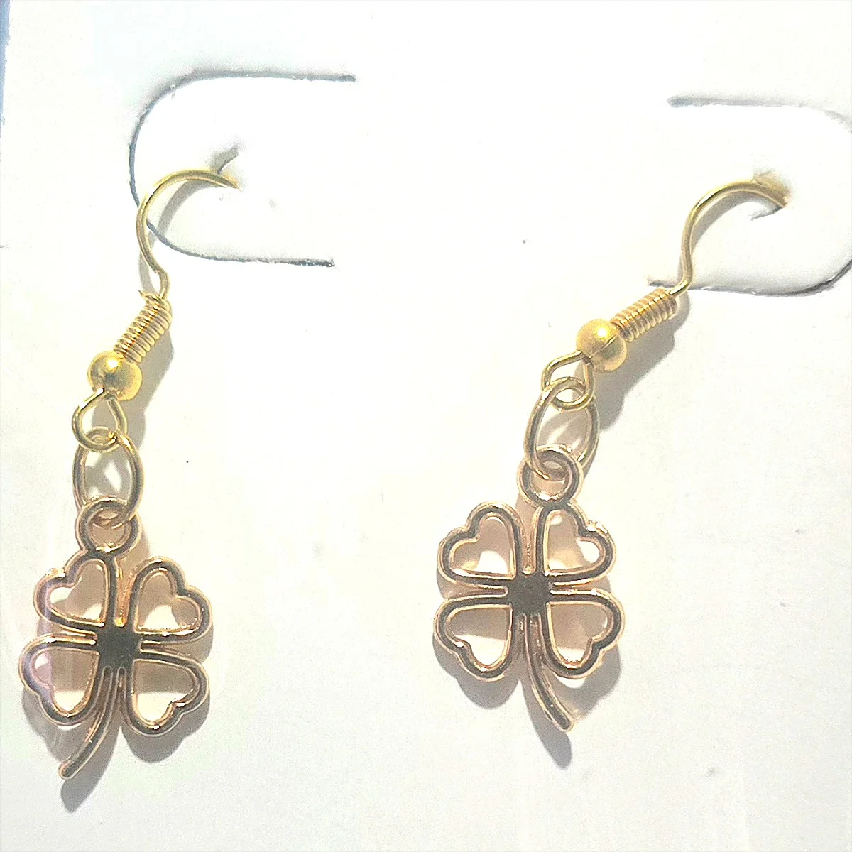 Aretes de trebol de 4 hojas